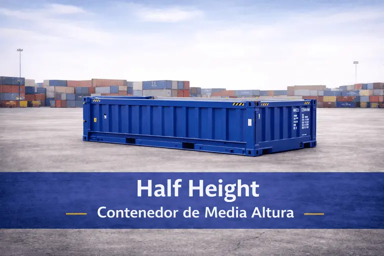 Contenedor Half Height de media altura
